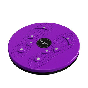 Lenzie Fitness Twister Plate in black with textured surface, designed for core strength exercises and rotational training.
