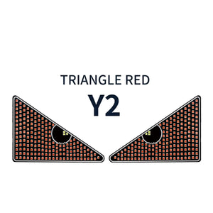 LENZIE car rear windshield LED animated eyes lamp with dynamic devil eye design, warning light for anti-tailgating, visible in the rearview mirror