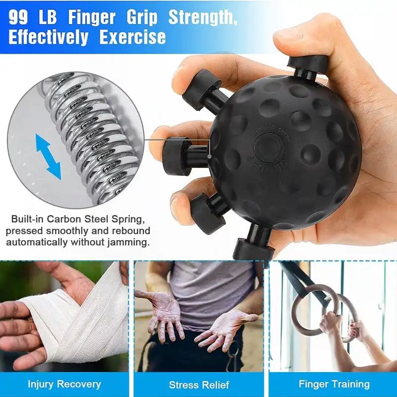 LENZIE gym finger hand strengthener grip with adjustable resistance, ideal for forearm and climbing training.