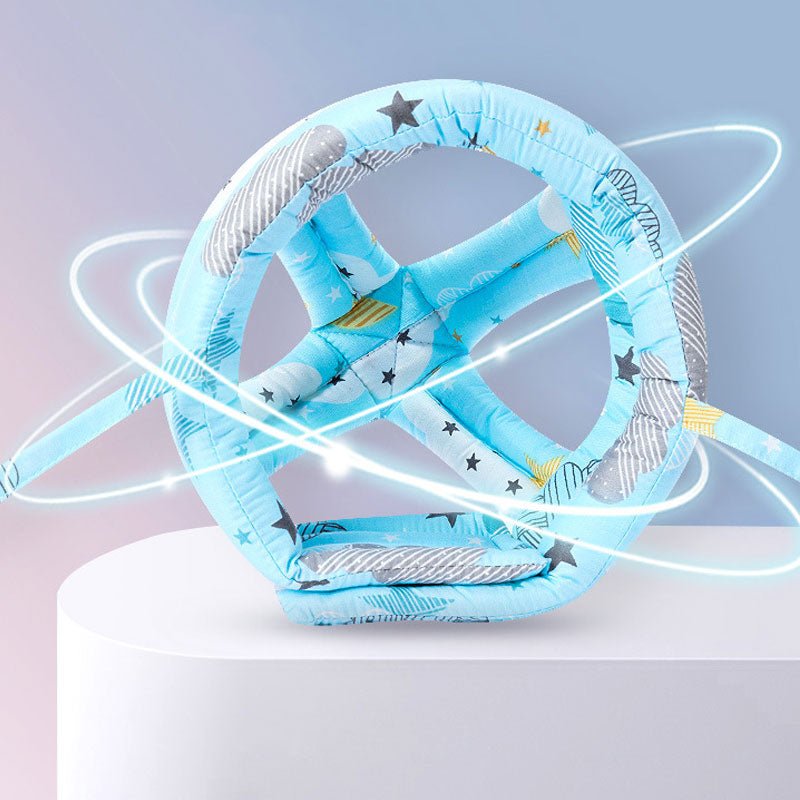 Yellow LENZIE baby toddler safety anti-collision helmet with adjustable straps, designed to protect little heads during play.