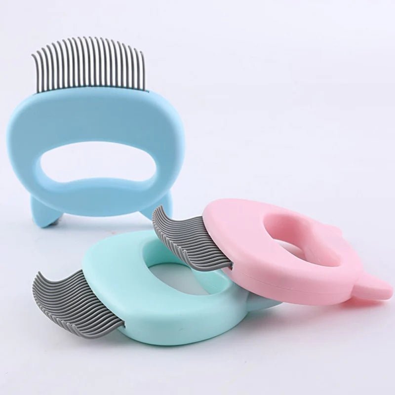 LENZIE cat grooming and massage comb with fine and wide teeth for gentle pet detangling and brushing.