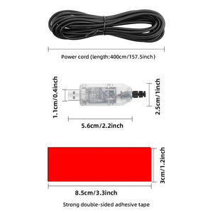 Car rear windshield LED Animated Eyes Lamp Dynamic Devil Eye car Warning Light Anti-tailgating Interactive Rearview Mirror Light