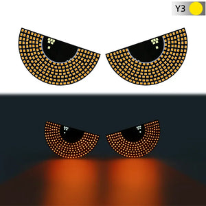Car rear windshield LED Animated Eyes Lamp Dynamic Devil Eye car Warning Light Anti-tailgating Interactive Rearview Mirror Light
