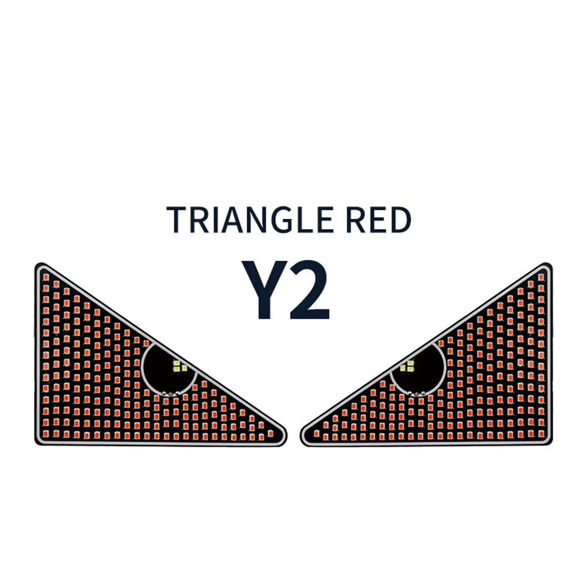 LENZIE car rear windshield LED animated eyes lamp with dynamic devil eye design, warning light for anti-tailgating, visible in the rearview mirror